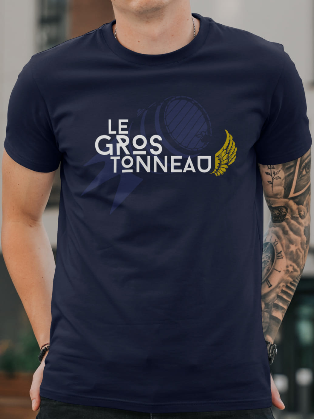 T-shirt Blue Navy du Gros Tonneau festival